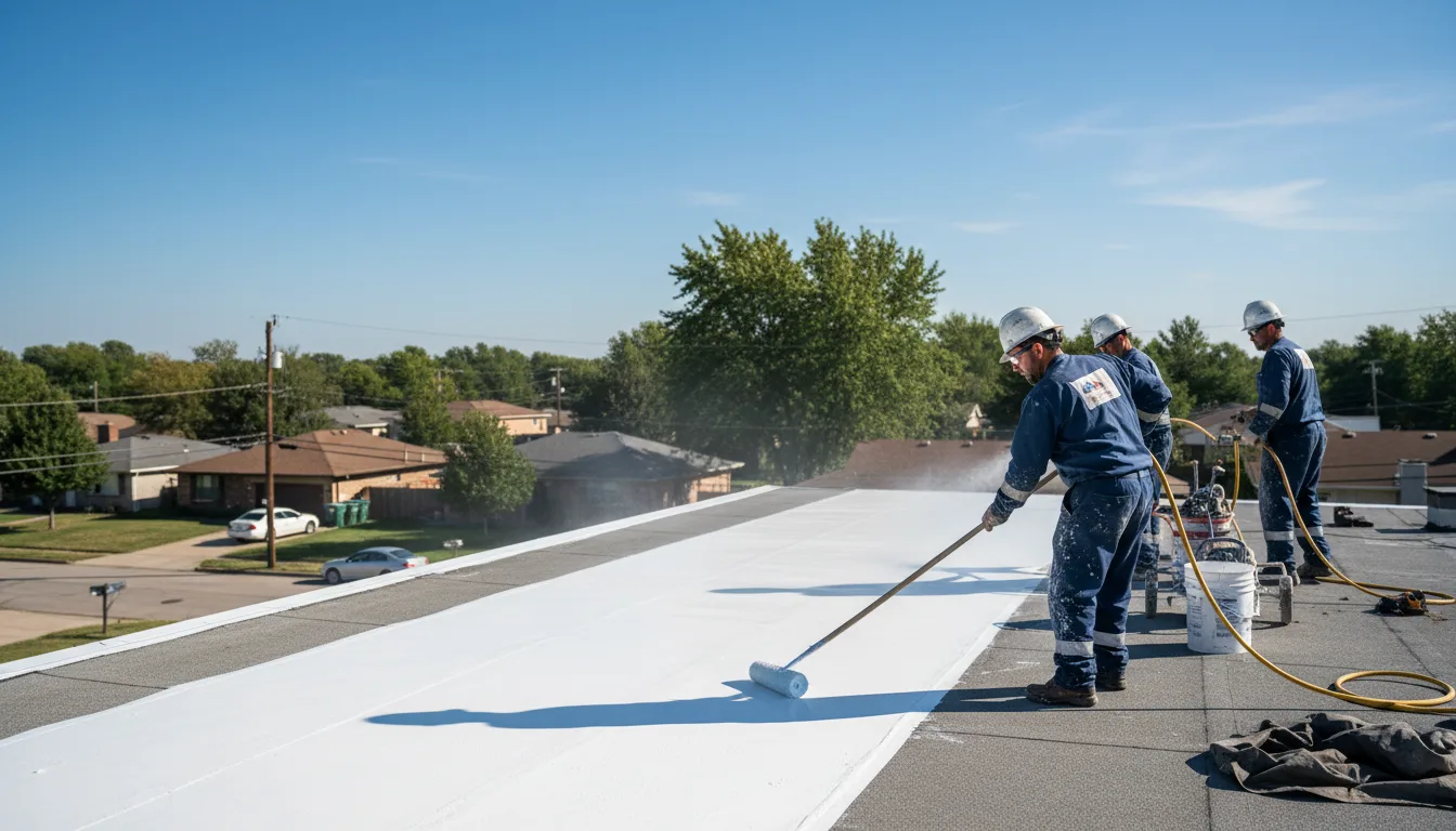 Commercial roof coating in Gaines, PA near me